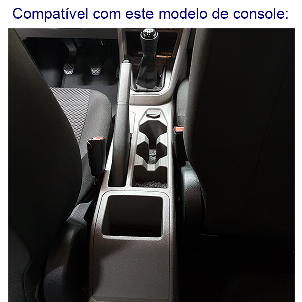 Apoio de Braço Descanso Encosto Suporte Console Central Acessórios Vw Volkswagen Novo Polo 2018 2019 2020 2021 Artefactum Porta Objetos Porta Canetas Articulado Courvin